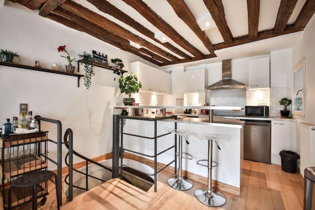 Typical Parisian Duplex#4Pers#Le Marais公寓 外观 照片